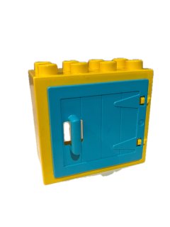 Lego® Duplo® okno, vrátka žlutotyrkysová